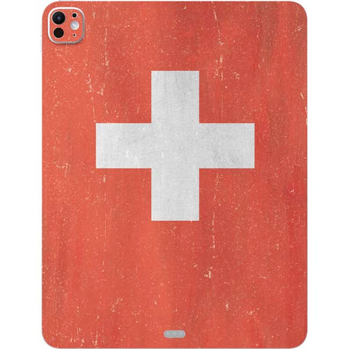 Switzerland Flag Distressed iPad Pro 13in M4 (2024) Skin